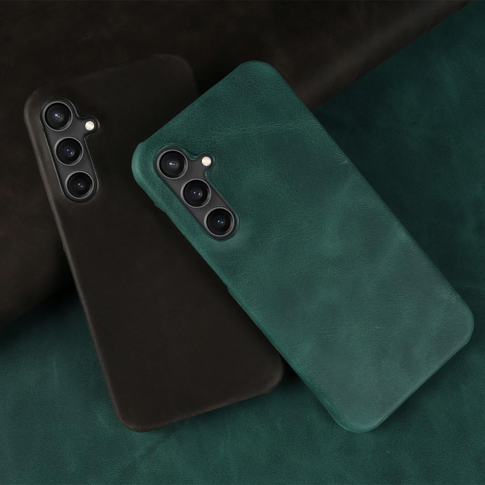 Per SAMSUNG S23 FE CUSTODIA Texture Pelle Vera Cavallo Pazzo S24 S20Ultra S22 S21FE Copri Telefono Capa Guscio Protettivo Retro