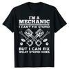 Funny Male Mechanic Dad Printed Shirt Car Diesel Garage Clothes Auto Mechanic Accessories Short Sleeve Top