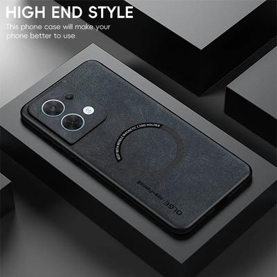 Für OPPO Reno 8 8 Pro 8 ProPlus Feine Loch Schafsleder Magnetisches TPU Weiche Kante Anti-Fall Anti-Fingerabdruck Handyhülle