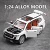 Toyota LAND CRUISER GT Prado v měřítku 1/24 Model auta ze slitiny SUV Lis na kovové hračky Model auta se zvukem Světlo Dětské dárky