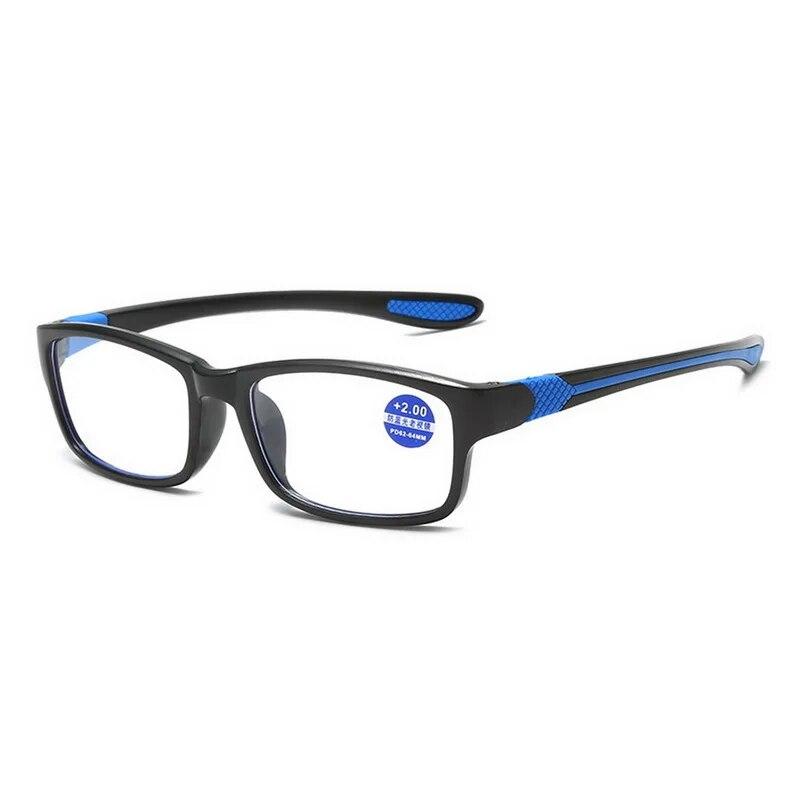 Anti Blue Light Reading Glasses Ultra-Light HD Presbyopic Classic Black Rectangular Glasses Men Women Reading Glasses