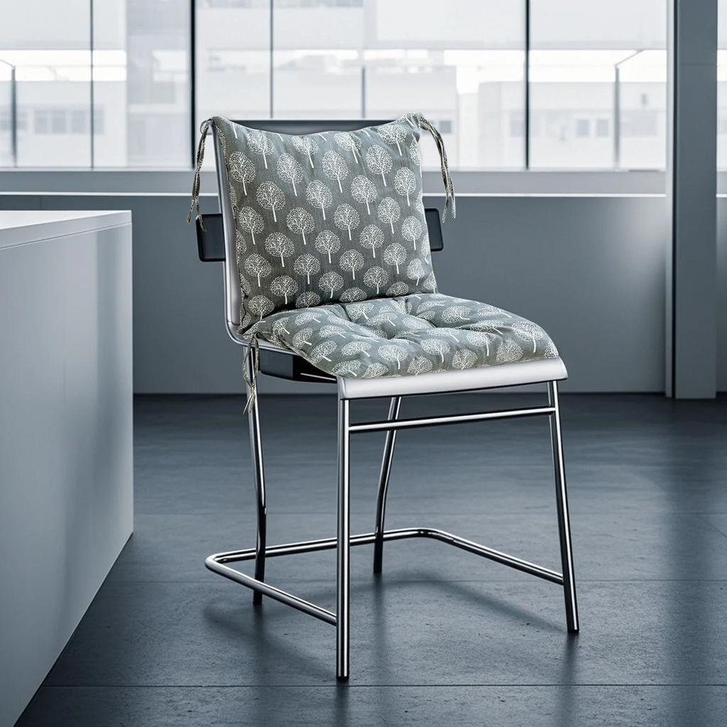 Pernă pentru scaun de sufragerie, perne pentru scaun de bucătărie cu spătar detașabil și șnururi, piesă pernă de șezut antiderapantă pentru scaun de exterior