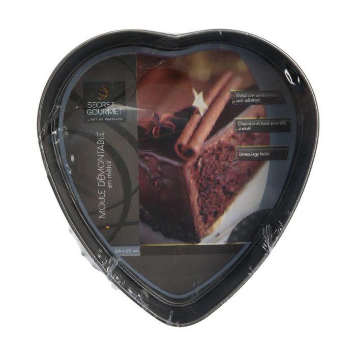 Moule coeur démontable 24 cm - Fond amovible Secret de Gourmet