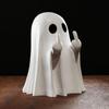 Halloween Decorative White Ghost Ornaments, Cute Party Yard Desk Decor, Study Room Tabletop Figurine Gift