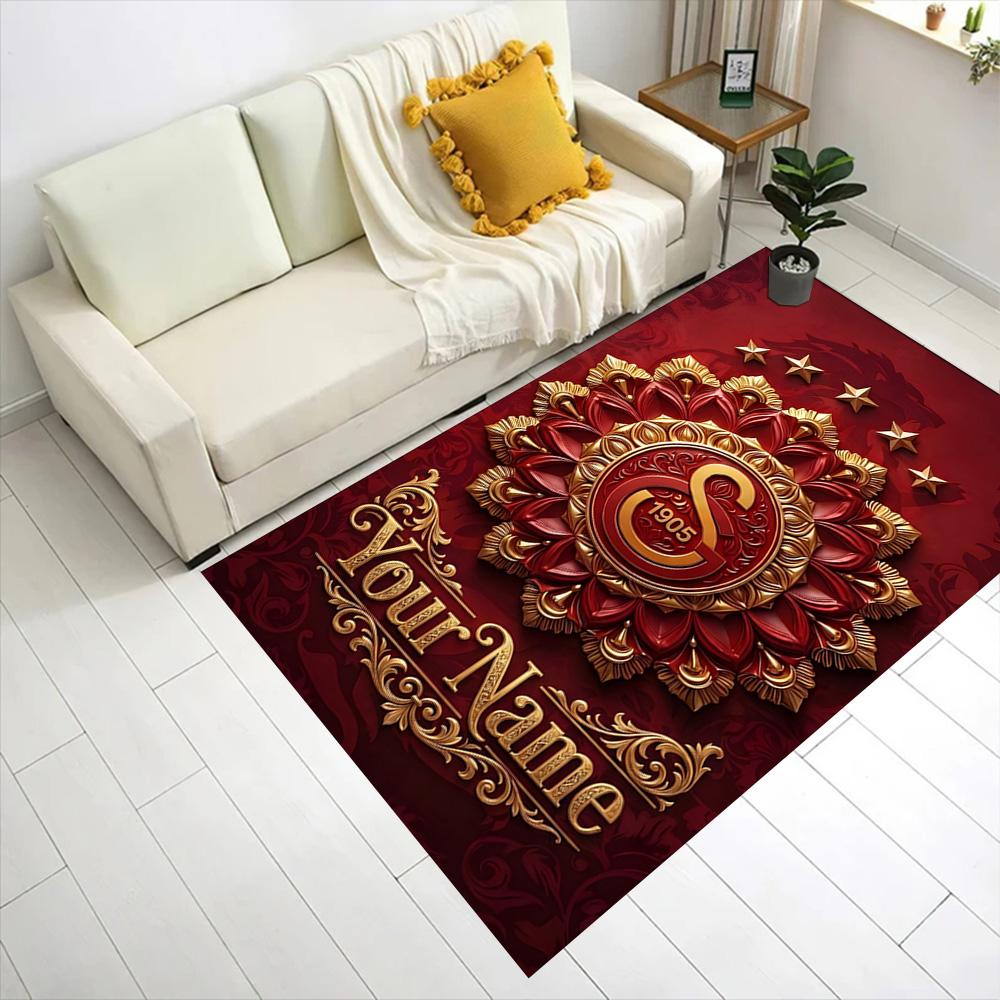 Galatasaray Pride Customizable Name Floor Rug Office Rug Design for Hallway Game Room Kitchen Study room Anti-slip Rug Office home decor