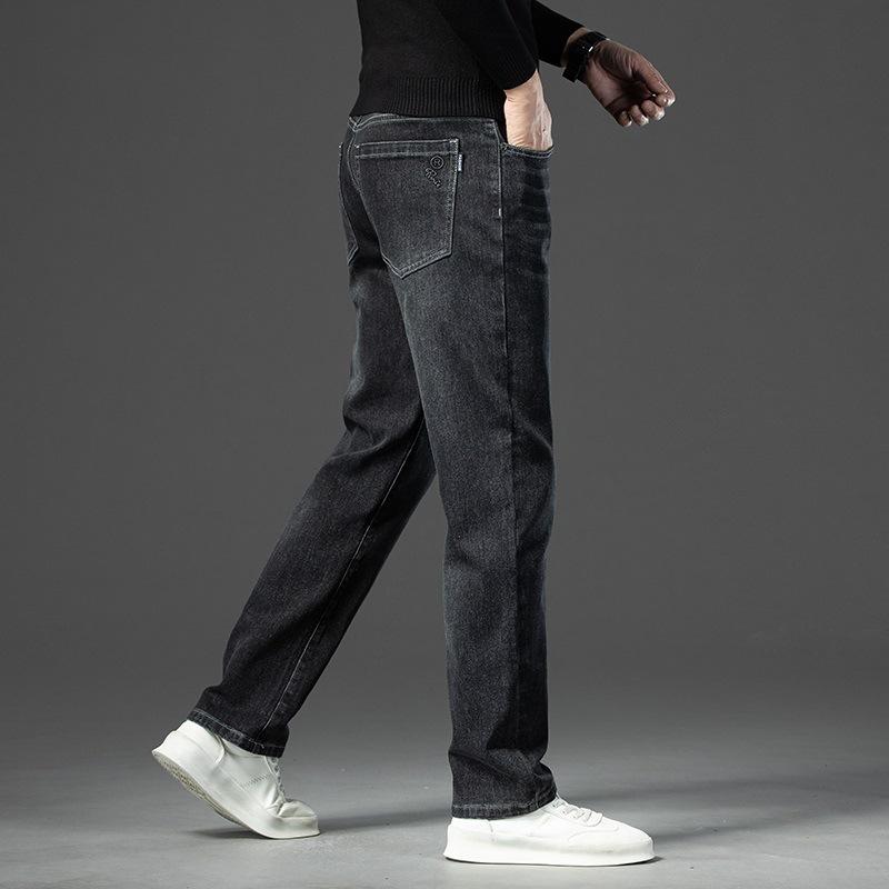 Jeans Men's Spring and Autumn Thick Loose Straight Casual Autumn Trousers Men's New Trousers