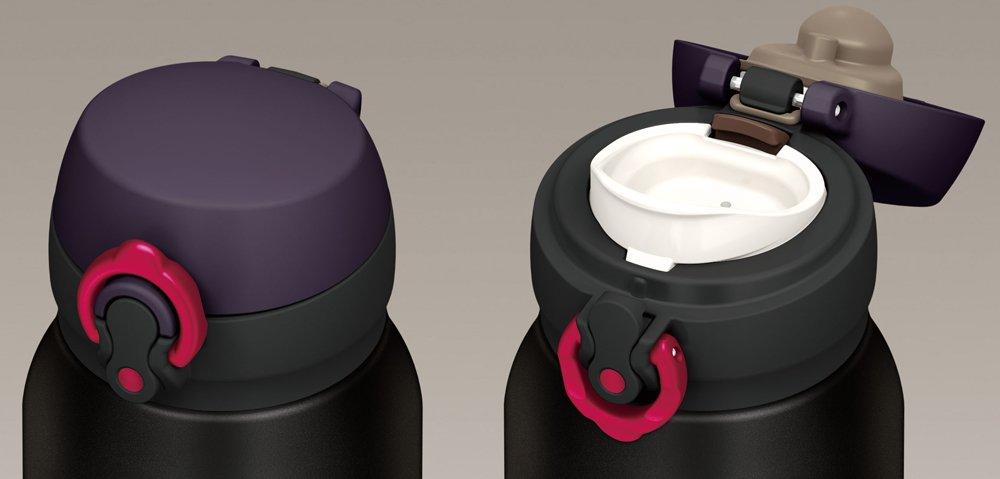 Thermos Water Bottle Vacuum Insulated Portable Mug Open Matte Black MTBK [One-Touch Type] 0.75L JNL-752