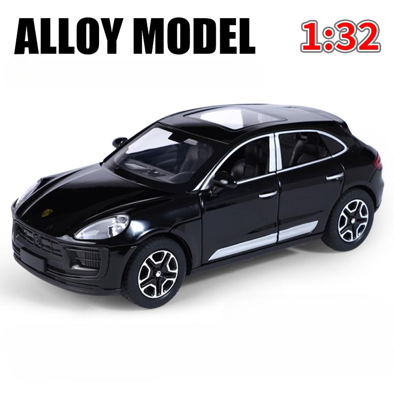 1/32 Macan T SUV Car Model Zinc Alloy Diecast Simulation Toy with Sound Light Pull Back Collecte Decorates Gift for Boy Birthday