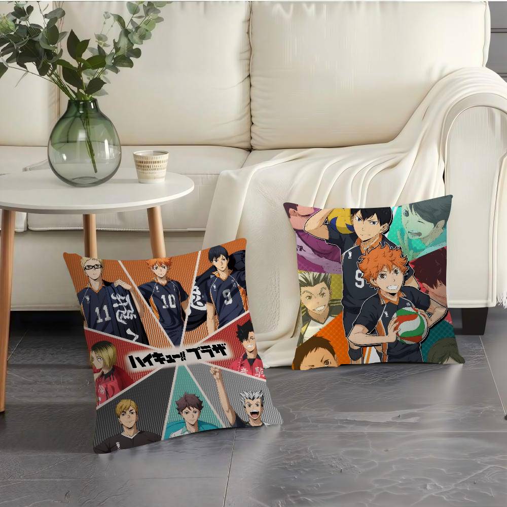 H-H-Haikyuu Anime Volleyball Pillowcase Toon Gift Cushion Cover Bedroom Home Sofa Chair Seat Decor Pillow Case