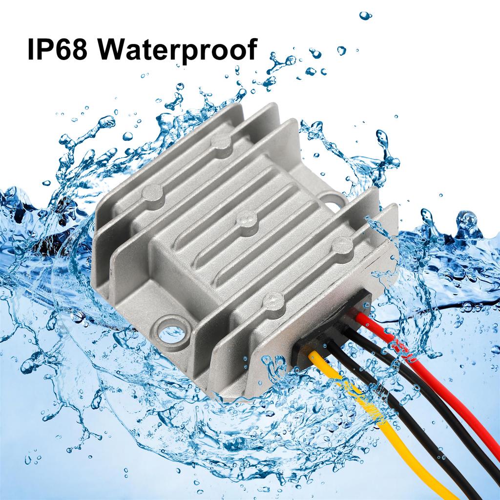 WaterProof 11-90V to 5V 5A 25W Step Down DC/DC Power Converter Regulator