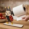 Decorative Kitchen Paper Organizer Funny Animals Wooden Toilet Holder, 3D Animal Bathroom Decor, Cute Cartoon Vertical Countertop Roll Stand
