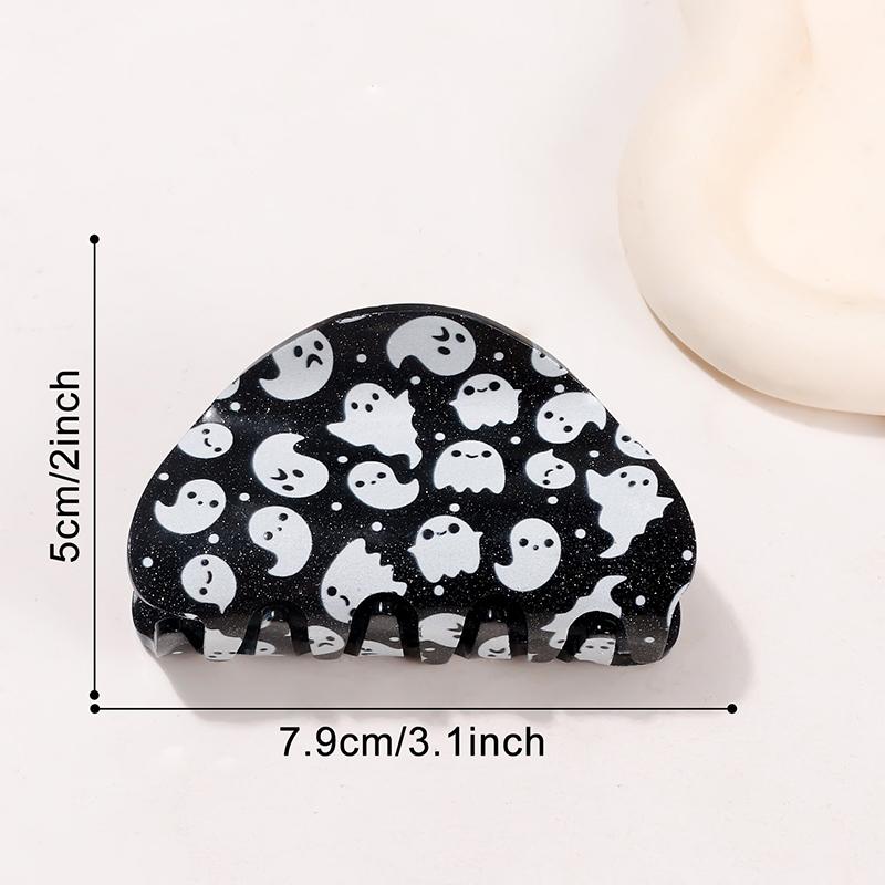 1Pc Halloween Glow-In-The-Dark Ghost Pumpkin Clip Cute Funny Hair Clip Shark Clip Women'S Hair Accessories