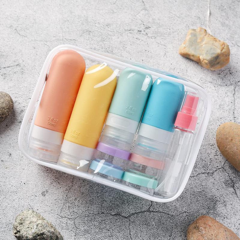 Travel Bottle Set Refillable Bottle Soft Silicone Lotion Container Bottle Portable Travel Essentials Leak Proof Shampoo Bottle
