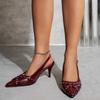 Fashion Hot Selling Women Pumps 2025 New Summer Fashion Sexy Hollow Pointed One-line High Heels Women Buckle Skinny Heel Shoes Women