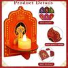 India Pray Girl Wall  Storage Rack Lotus Flower Wall Display Stand Decorative Wall Decor  Home