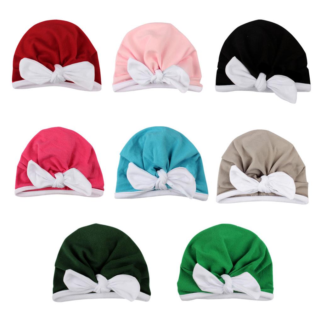 Newborn  Cap Cute Rabbit Ears Bowknot Cotton Beanie Hat Cap