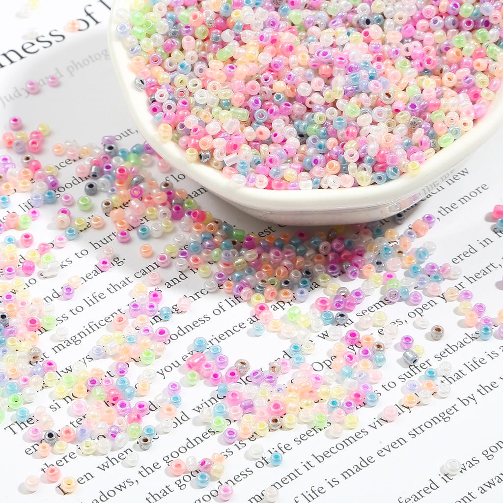 450G Glass Seed Beads Cream Color Charm For Jewelry Making Accessories DIY Bracelet Necklace