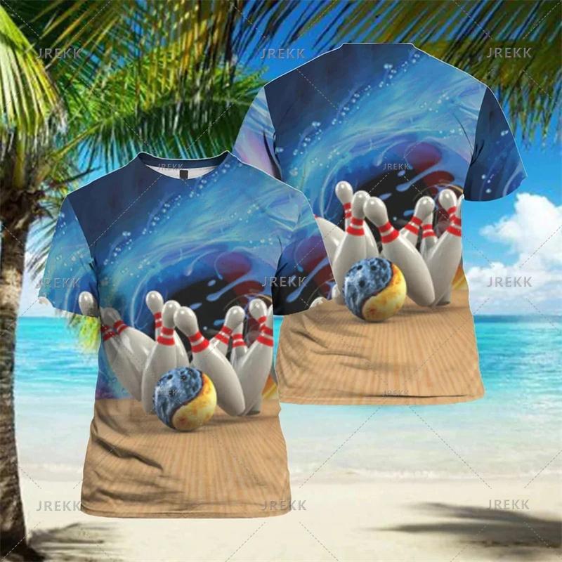 Maglietta da Bowling da Uomo Moda Estiva Streetwear Girocollo Casual Manica Corta Top da Palestra Abbigliamento Uomo Uniforme da Club Vestiti 4XL