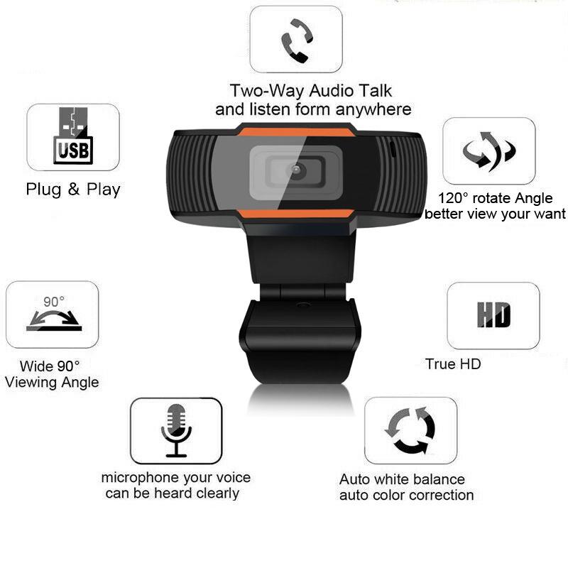 1080P HD USB Computer Camera for Desktop/Laptop - Ideal for Online Classes & Meetings.