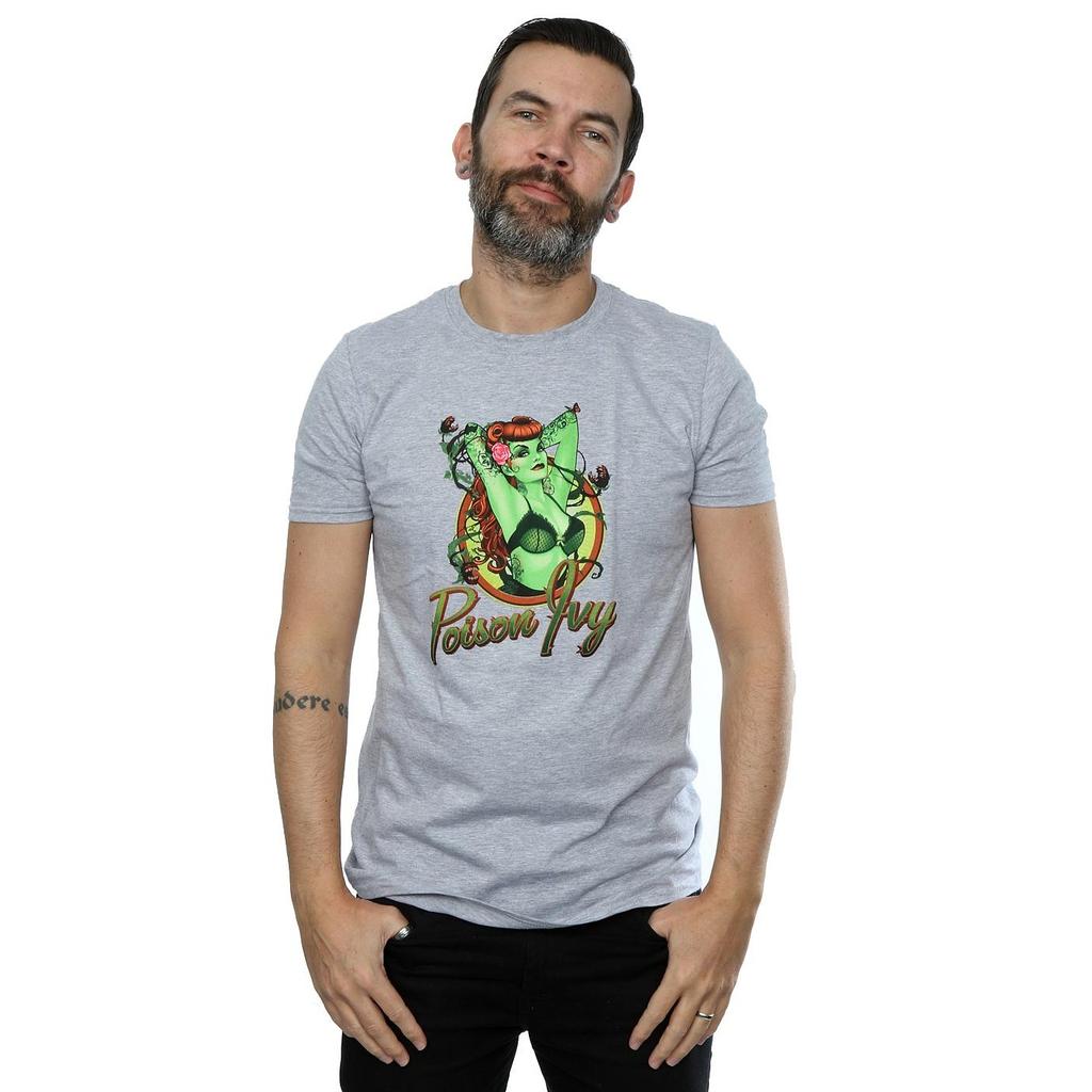 DC Bombshells Herren Poison Ivy Badge Heather T-Shirt