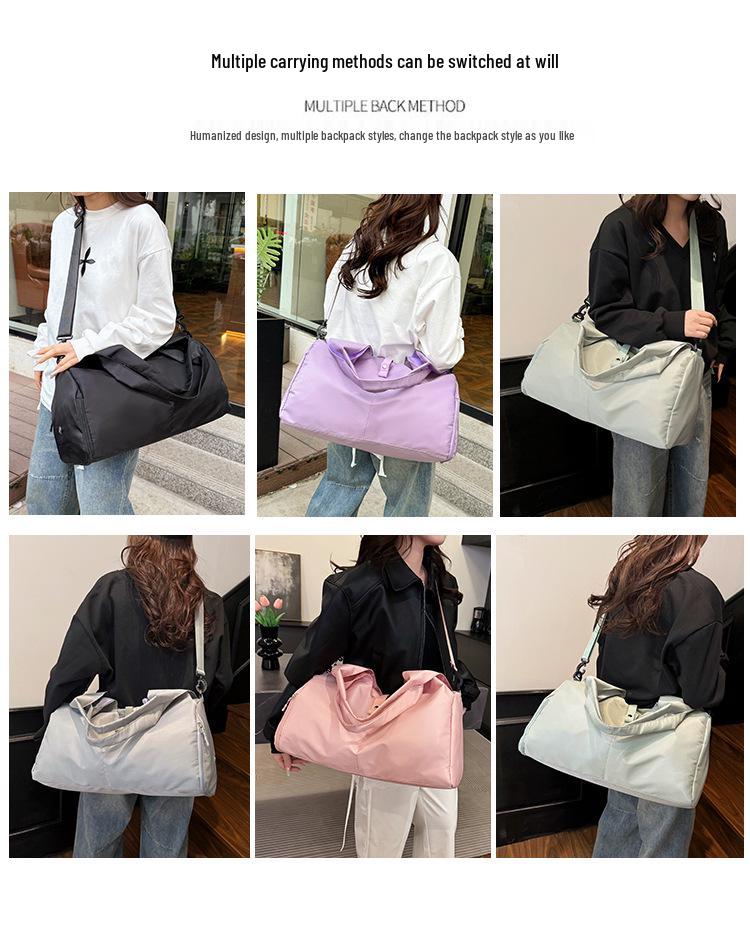 Large Capacity Travel Duffel Bag with Wet/Dry Separation for Yoga, Dance, and Fitness