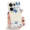 White Gardenia Floral Pattern Case For Xiaomi 14T 13T 11T Pro Funda Redmi Note 14 13 12 11 Pro 5G 4G Leather Texture Silicone Cover