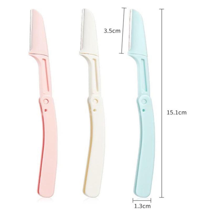 3Pcs Safe Folding Ladies Face Shaver Eyebrow Trimmer Blade Anti-Scratch Razor Makeup Tools Eyebrow Trimmer Face Razor