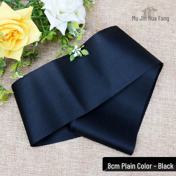 Colorful Wedding Blessing Ribbon: 8cm Gold-Edged Satin for Fresh Flower Packaging - 9 Meters