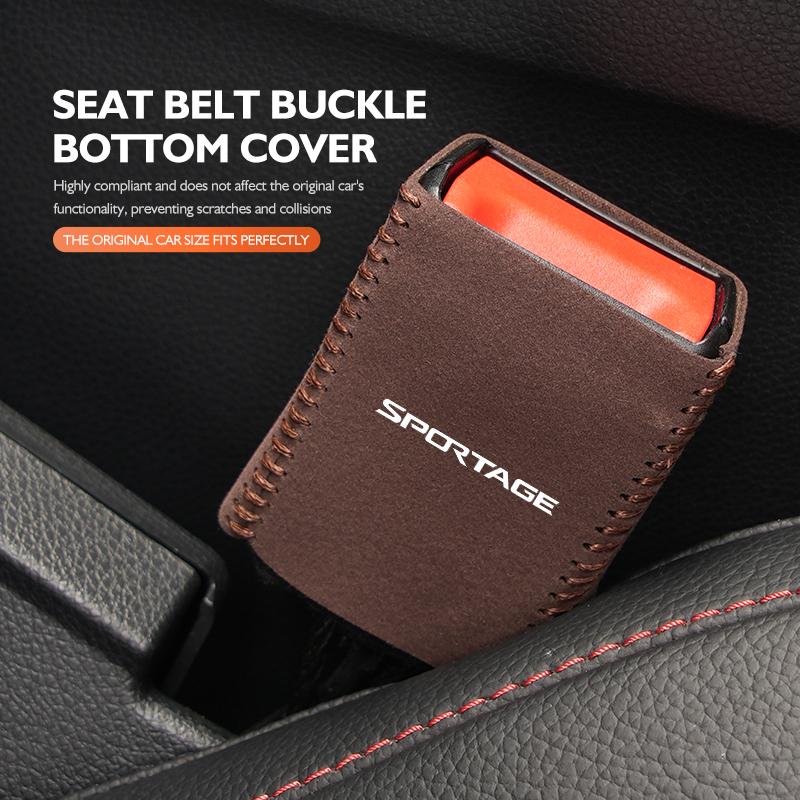 ASE5   Car Seat Belt Anti Scratch Buckle Protector Cover Accessories Sticker For KIA Sportage Rio K5 Optima Cerato Proceed Venga Sedona