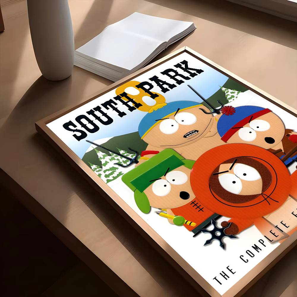 1pc Anime P-Parks Souths Poster Sticker Print Waterproof Wall Art For Living Room Bedroom Home Decor