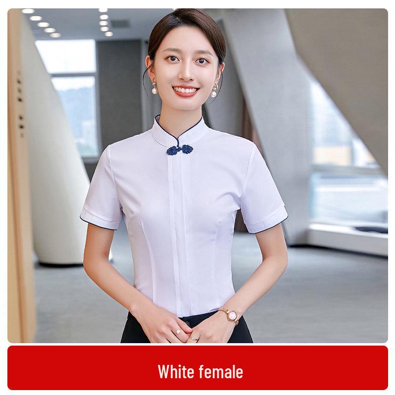 Women's Professional Short Sleeve Shirt for Hotel Front Desk & Reception Team Leaders