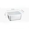 1 Pcs Food Grade Stainless Steel Refrigerator Storage Box Crisper Container Ingredients Box Food Freezing Sealed Fresh Boxes