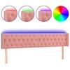 VidaXL Tête de Lit à LED Meuble de Chambre à Coucher Accessoire de Lit Double Tête de Cadre de Lit Intérieur Rose 3123637