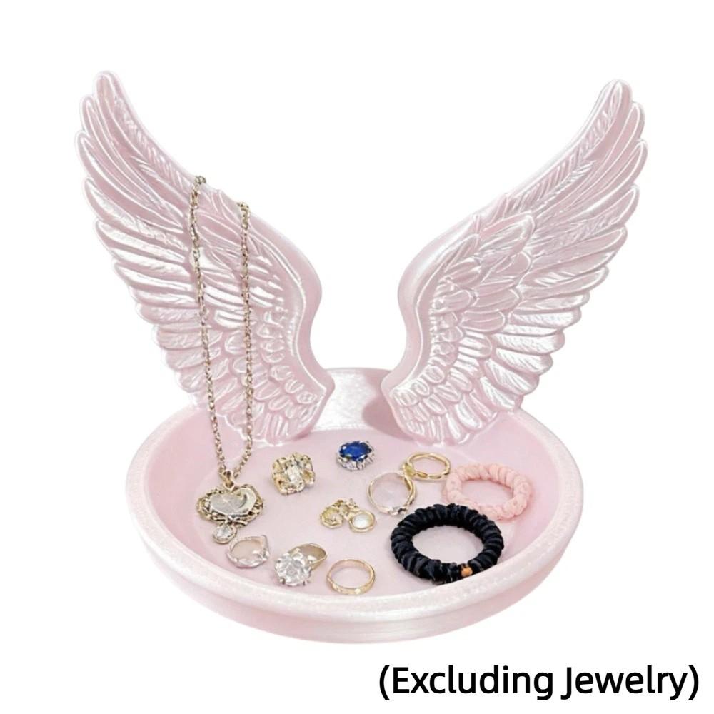 INS Jewelry Storage Tray Angel Wings Mini Key Tray Photo Prop Bracelets Organizer  Room Decor
