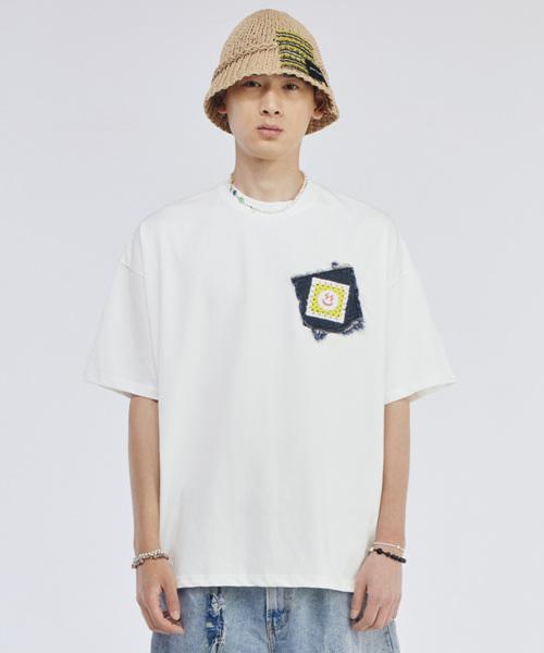 Greatest Denim Patch Tee White Free