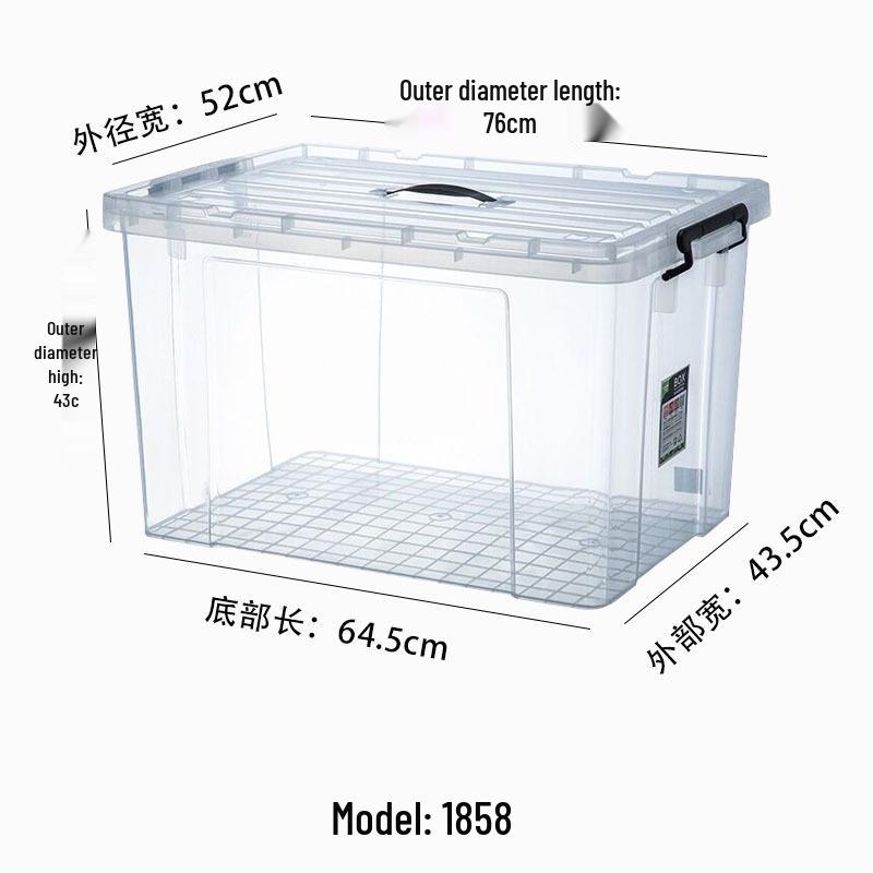 Large Transparent Handheld Food-Grade Storage Box
