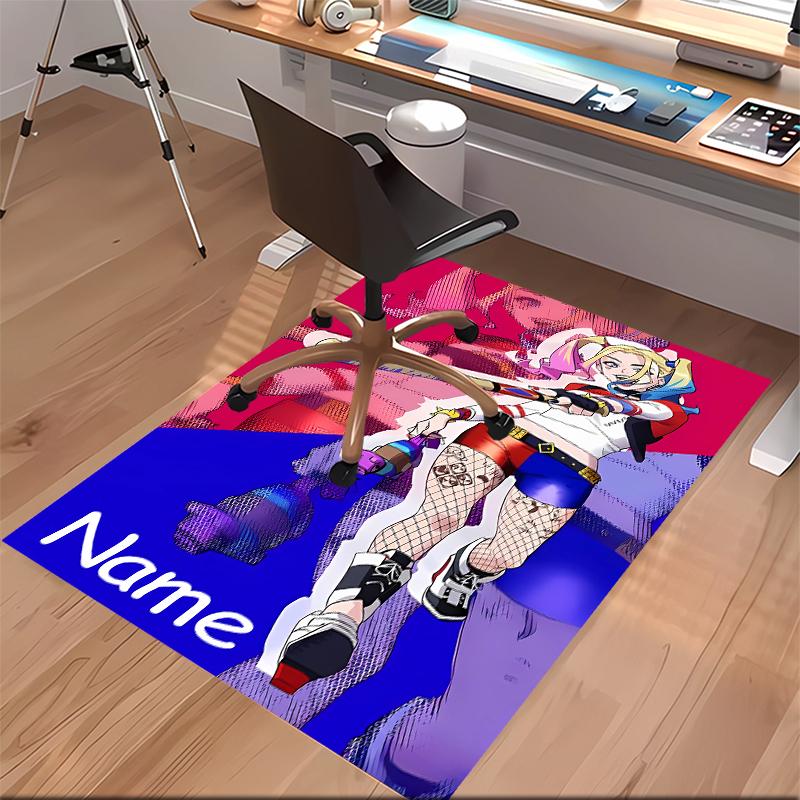 Custom personalization Harley Quinn Print Area Rug - Soft, Washable Non-Slip Indoor Mat,Living Room,Home&Office Decorative Rug