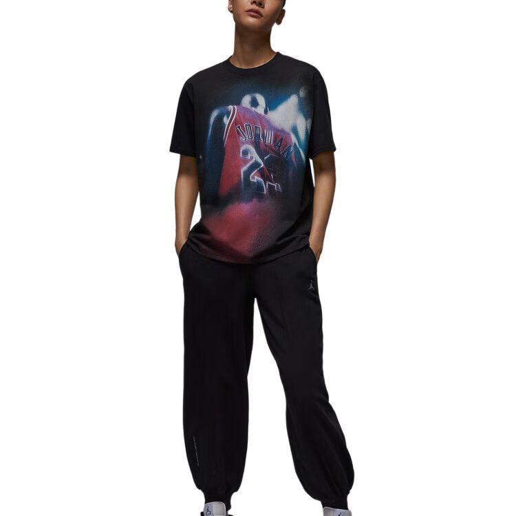 Jordan GFX T Shirts Women's Black Crew Neck Moderate IB1964-010