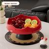 KANGMO Vibrant Pedestal Fruit Plate with Fork Set
