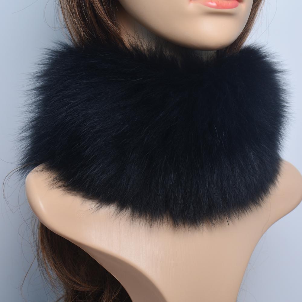 Fashion Lady Real Fox Fur Scarf Girls Warm Soft Knit Good Elastic Real Fox Fur Headband Brand Genuine Fox Fur Ring Scarves