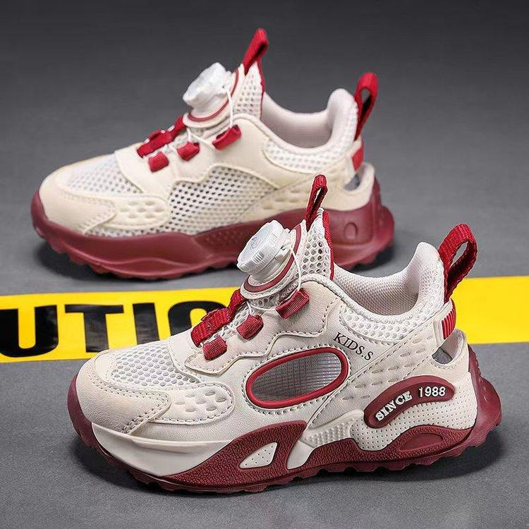 Girls Sandals 2025 New Summer Boys Casual Shoes Children's Hollow Breathable Mesh Shoes Medium and Older Children's Sports Shoes