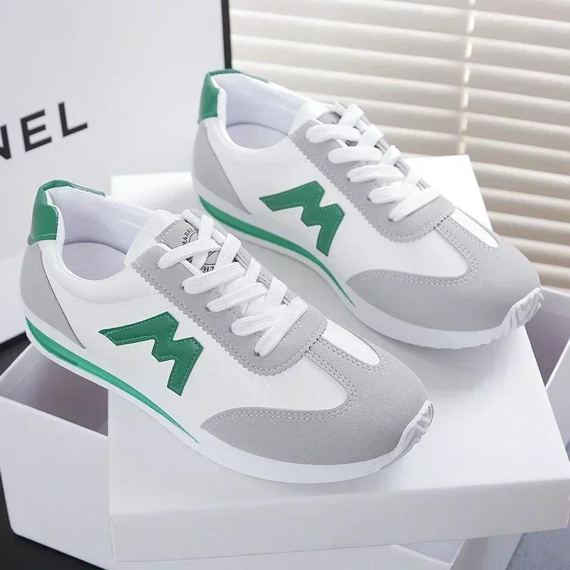 Round Head Deep Mouth Sneakers Light Versatile Breathable Cross Lace Casual Sports White Shoes Shoes Tennis Sneaker