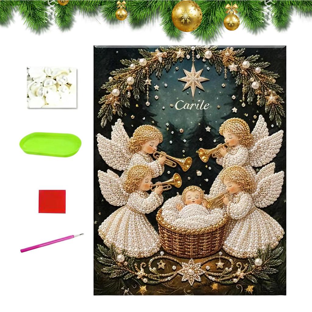 Nativity Diamond Painting Kit DIY Jesus Pearl Art Set Religious Christian Christmas Wall Decor for Home Hanging Art Painting