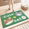 Niedliche Katze Toilettenbodenmatte Badezimmer rutschfest saugfähig Toilette Toilette Kieselgur schnelltrocknend Fußmatte Teppich