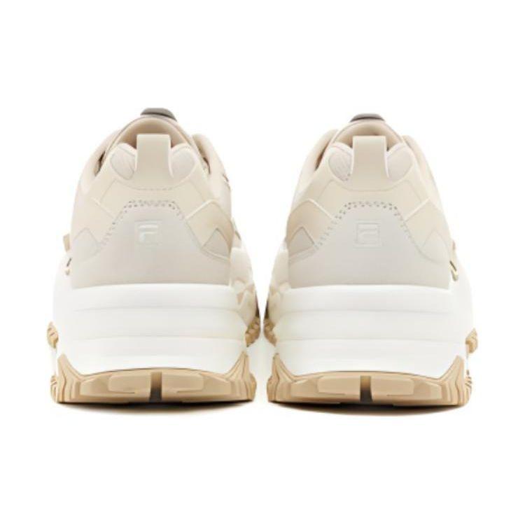 FILA Twine Max Synthetic Leather Comfortable Versatile Low-Top Casual Shoes Unisex sneaker Light-Brown White 1RM02760G_920