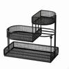 Arbeitsplatten-Make-up-Organizer Metall-Kosmetik-Aufbewahrungsregal mehrstufig 3 Etagen für Frauen,