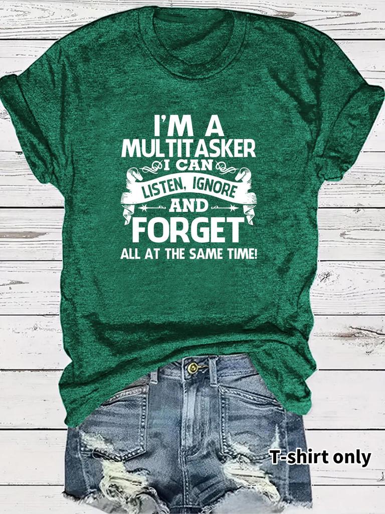 European & American Summer I'MA LIS Round Neck Short Sleeve Casual Fashion T-Shirt