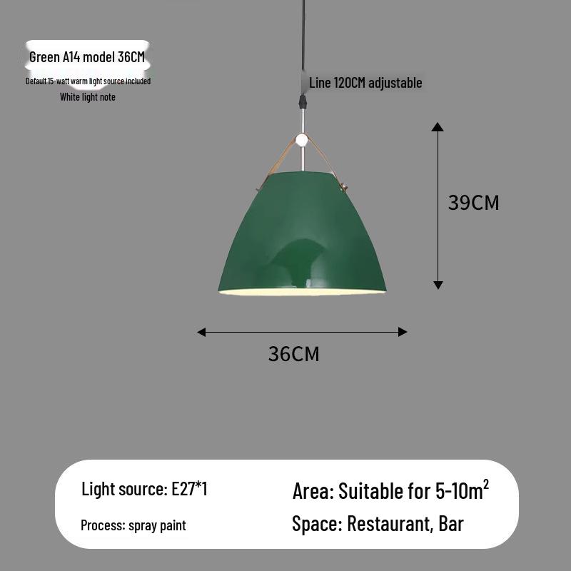 Nordic Industrial Style Pendant Light for Bar, Cafe, Restaurant, or Dining Room
