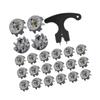 30 Pieces Golf Shoe Spikes Non-Slip Replacement Tips for Sports Shoes Made of Material And