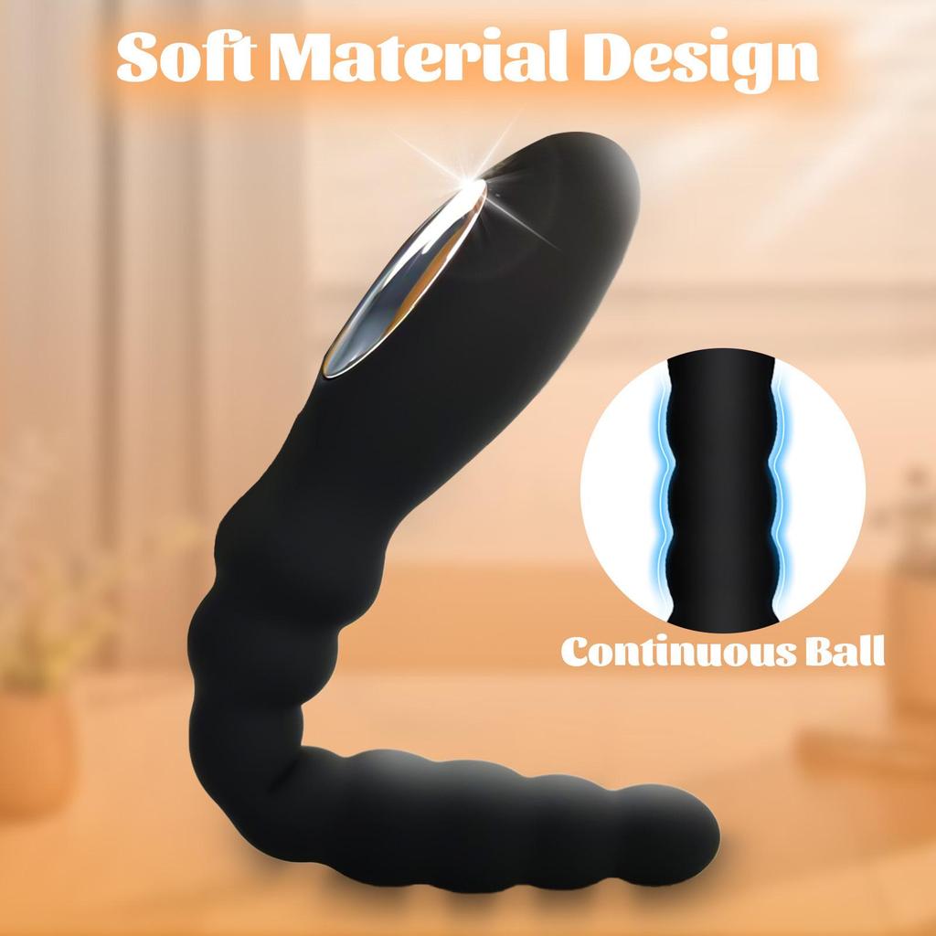 Silicone Bead Butt Plug & Anal Vibrator for Men and Women